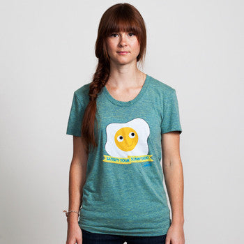 Sunny Side Crewneck Women's T-shirt by kidrobot - Mindzai  - 1
