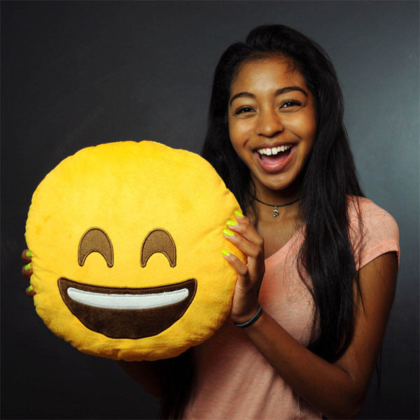 Smile Emoji Plush Pillow by Throwboy - Mindzai  - 2