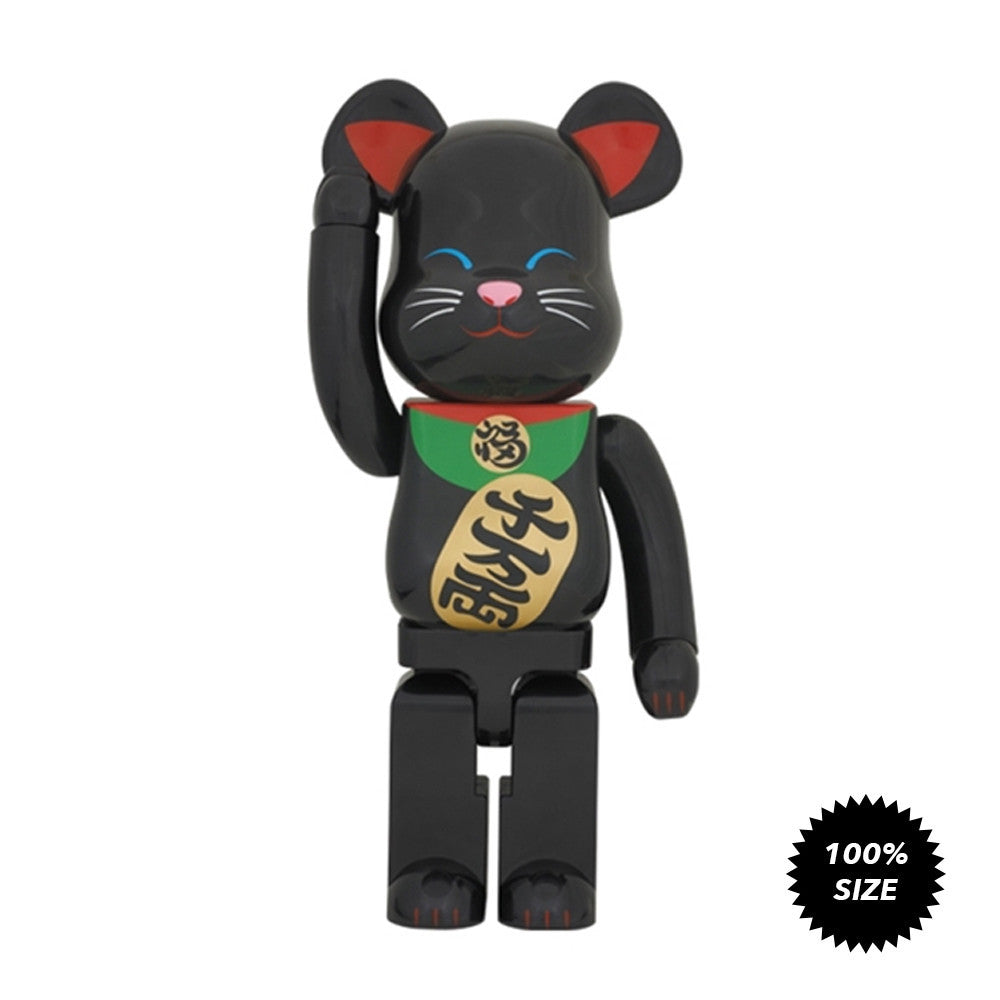 Tokyo Skytree Black Manekineko Lucky Cat 100% Bearbrick *Tokyo Treasures* - Mindzai 