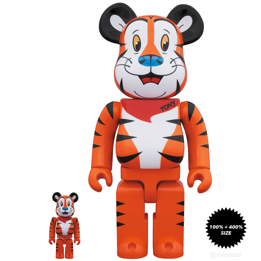 Tony The Tiger 100% and 400% Bearbrick Set by Kelloggs x Medicom Toy