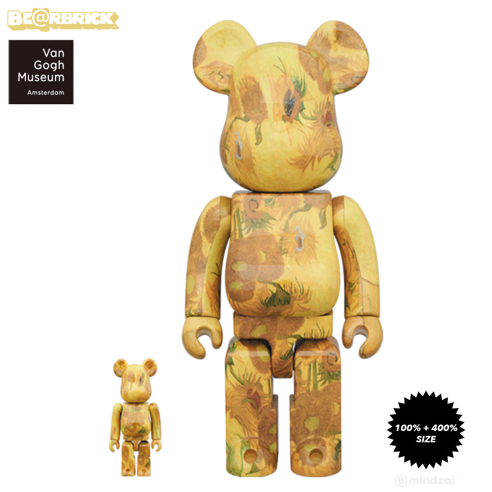 Sunflowers 100% + 400% Bearbrick Vincent Van Gogh Museum