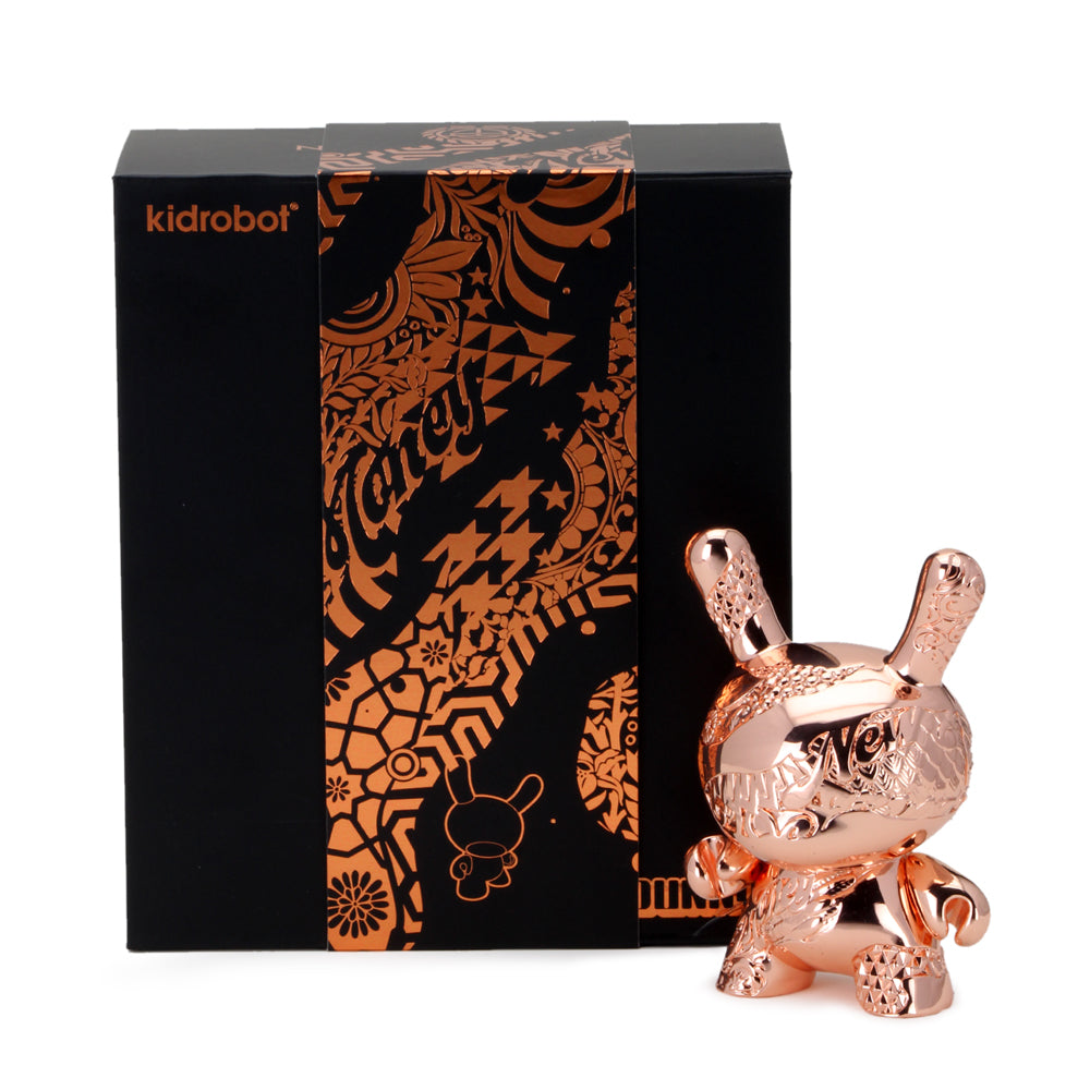 *Special Order* New Money Rose Gold Metal 5-Inch Dunny by Tristan Eaton x Kidrobot