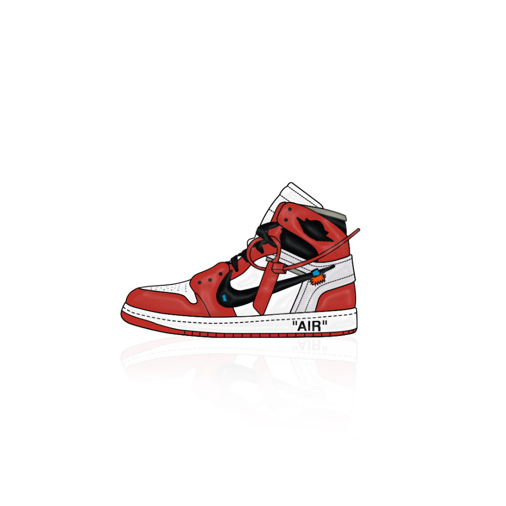 AJ1 OW Chicago Soft Enamel Pin by Shoobox