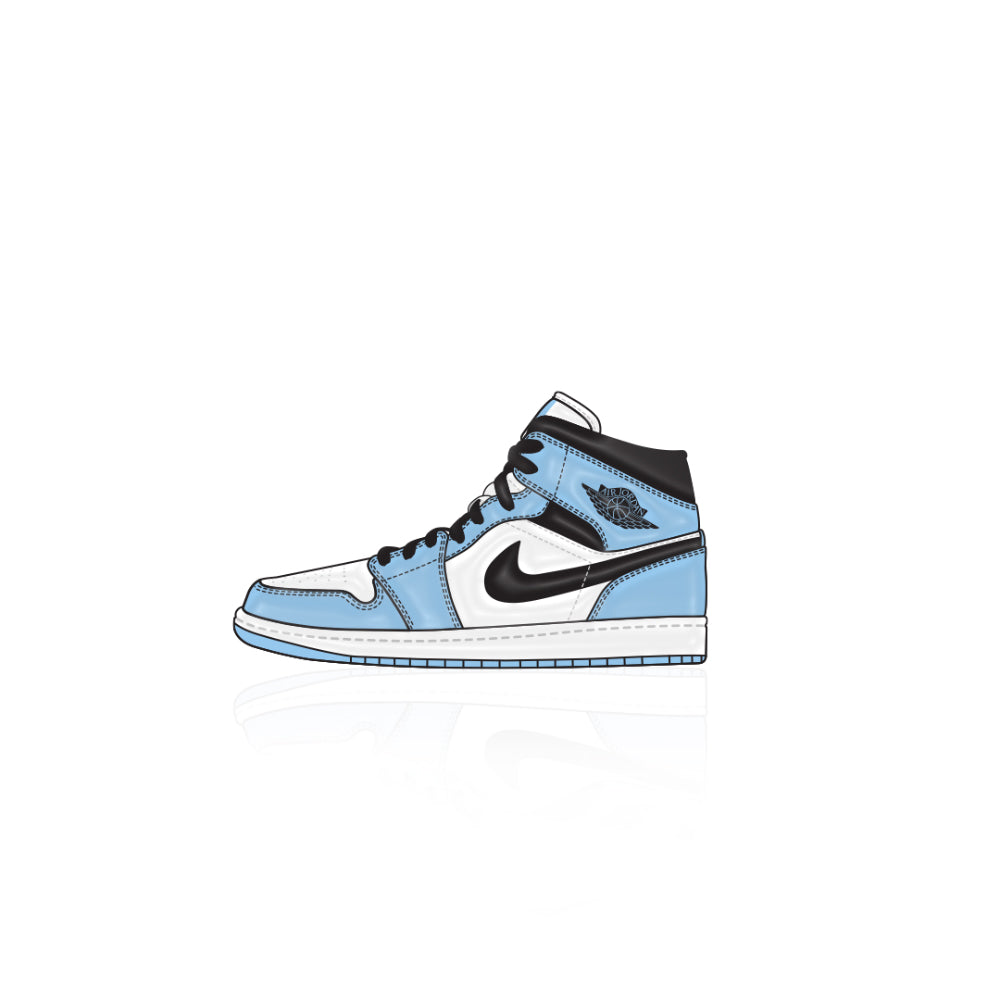 AJ1 University Blue Soft Enamel Pin by Shoobox