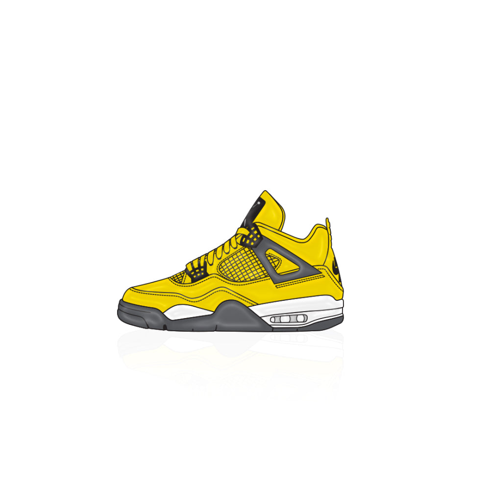 Jordan 4 Lightning Soft Enamel Pin by Shoobox