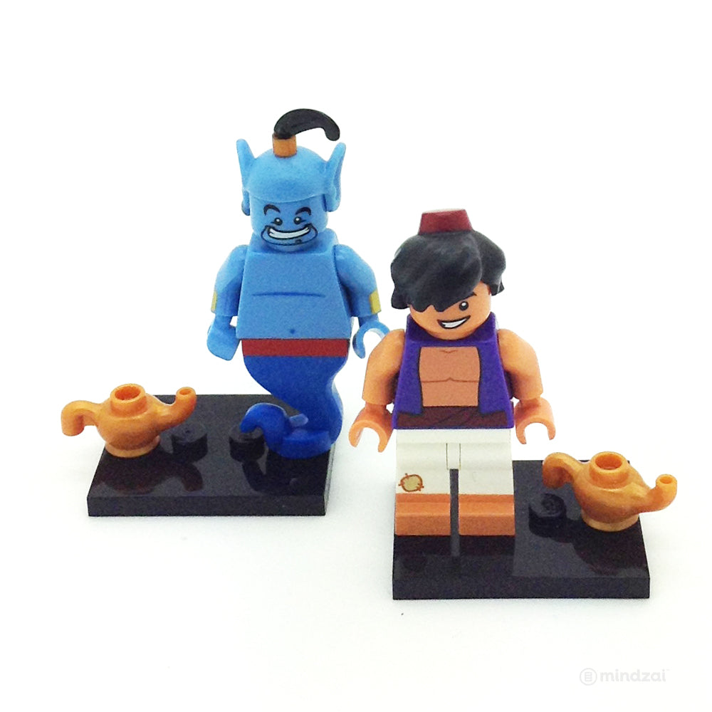 Lego Disney Minifigure - Aladdin and Genie with Lamps (Set of 2)