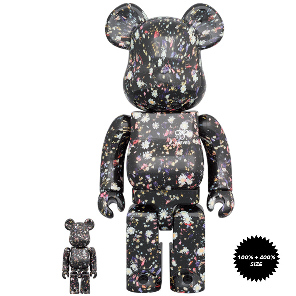 Anever Black 100% + 400% Bearbrick Set by Medicom Toy