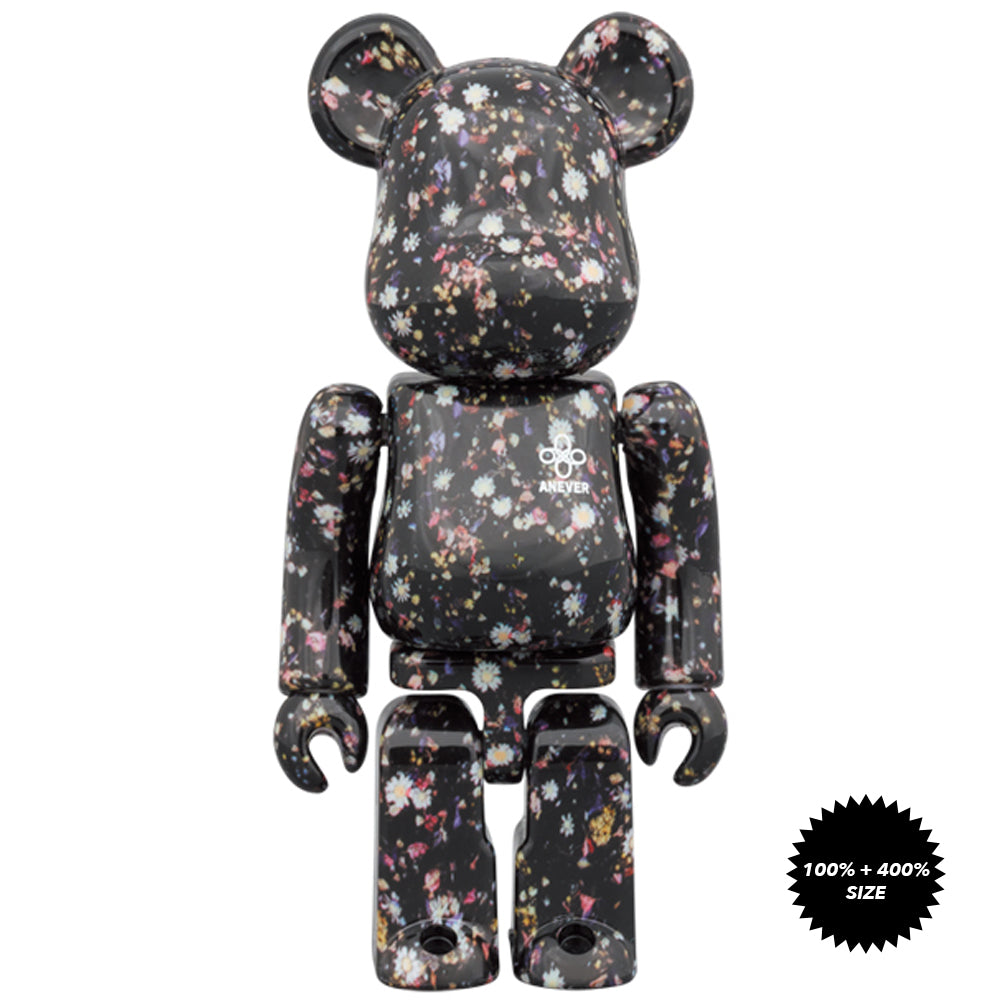 Anever Black 100% + 400% Bearbrick Set by Medicom Toy