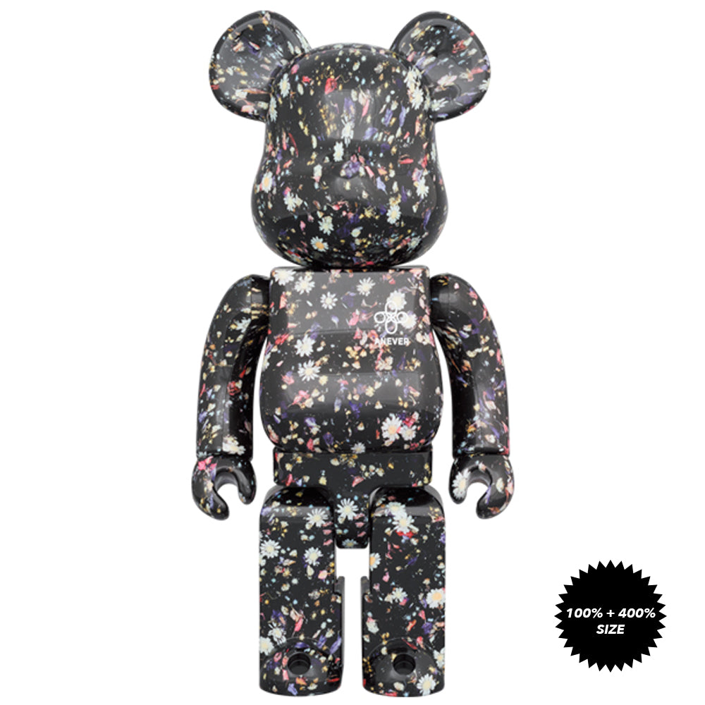 Anever Black 100% + 400% Bearbrick Set by Medicom Toy