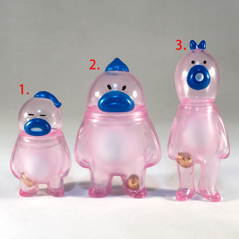 Are, Sore, Kore Soft Vinyl Guardians Clear Pink/Blue Sofubi Toy by Hariken