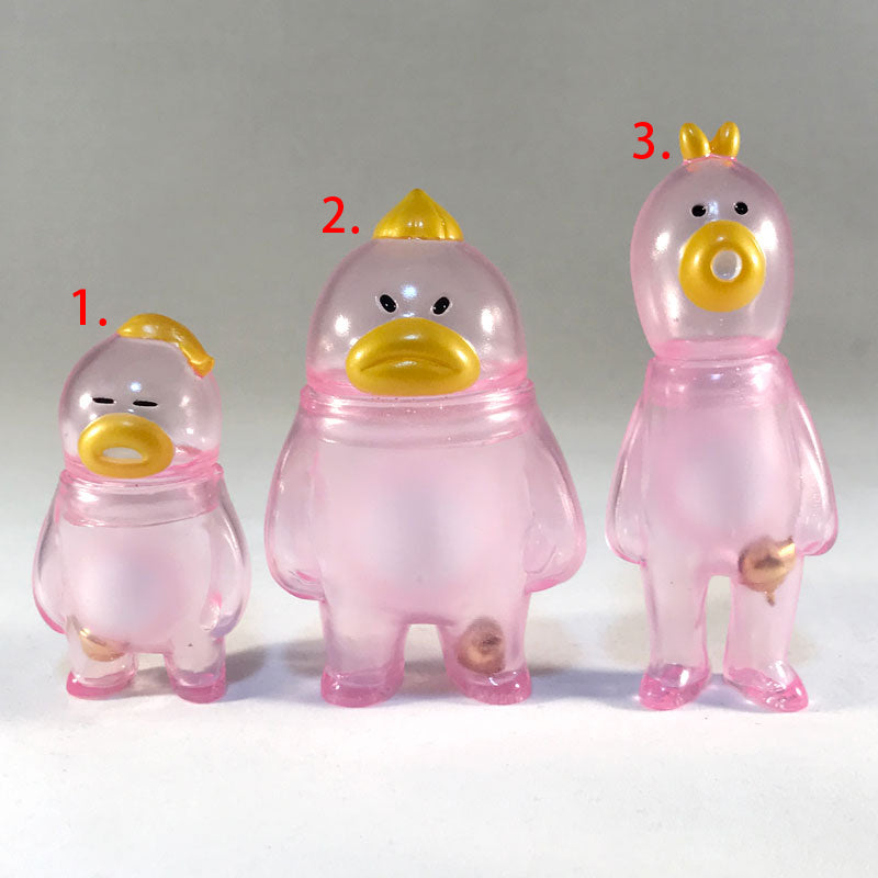 Are, Sore, Kore Soft Vinyl Guardians Clear Pink/Yellow Sofubi Toy by Hariken