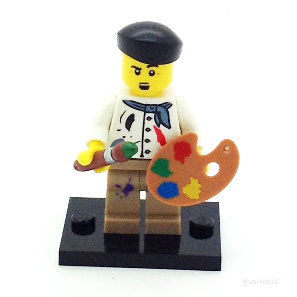 Lego Mini Figure Series 4 - Artist with Paint Brush and Palette