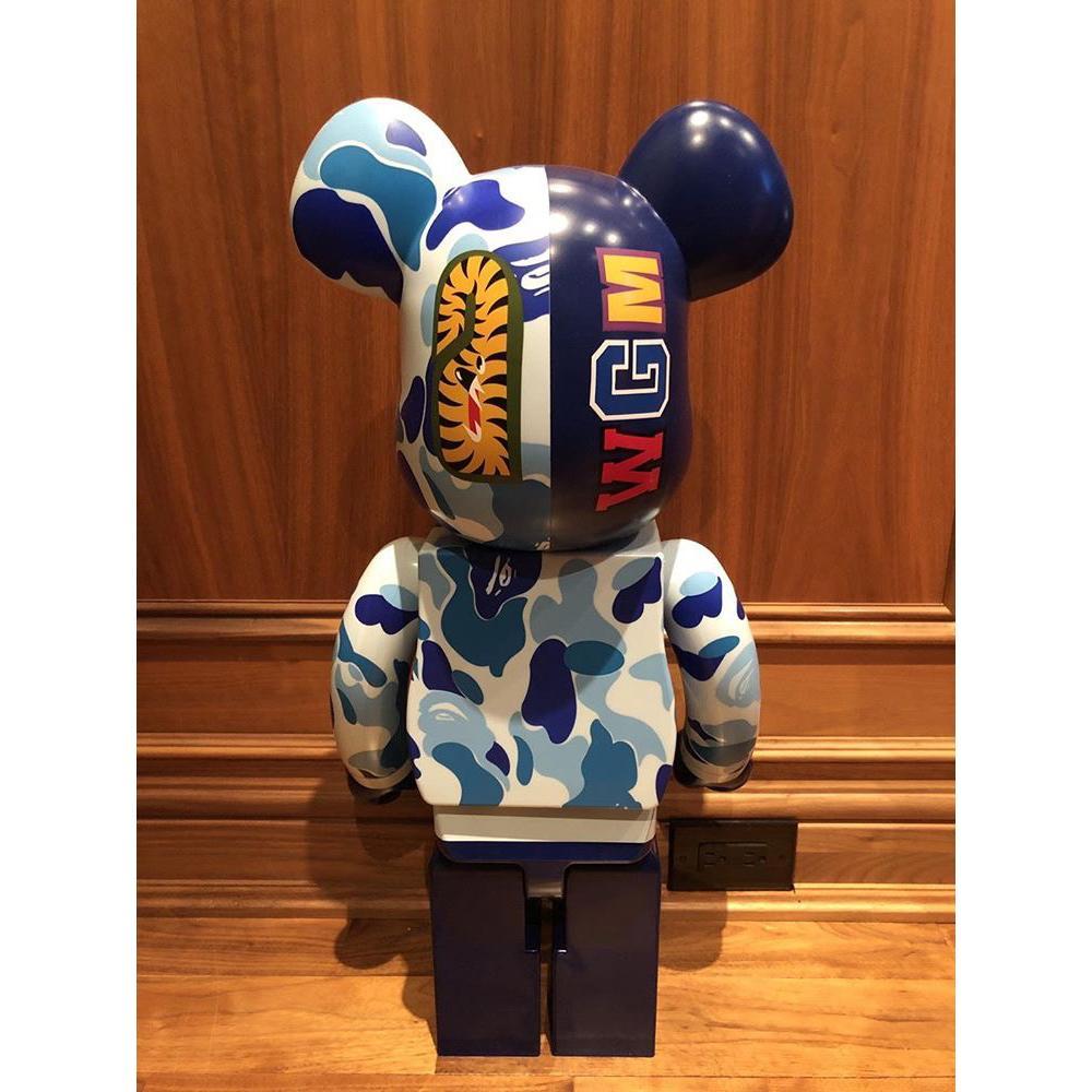 Bape Camo Shark BLUE WGM 1000% Bearbrick by Medicom Toy (Pre-owned)