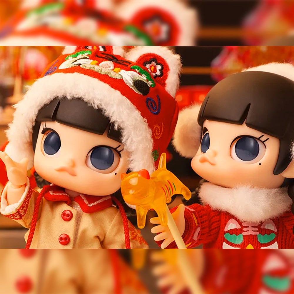POP MART  MOLLY フィギュア 2個セット Molly Baby Tiger BJD Art Toy Figure (Set of 2) by Kennyswork