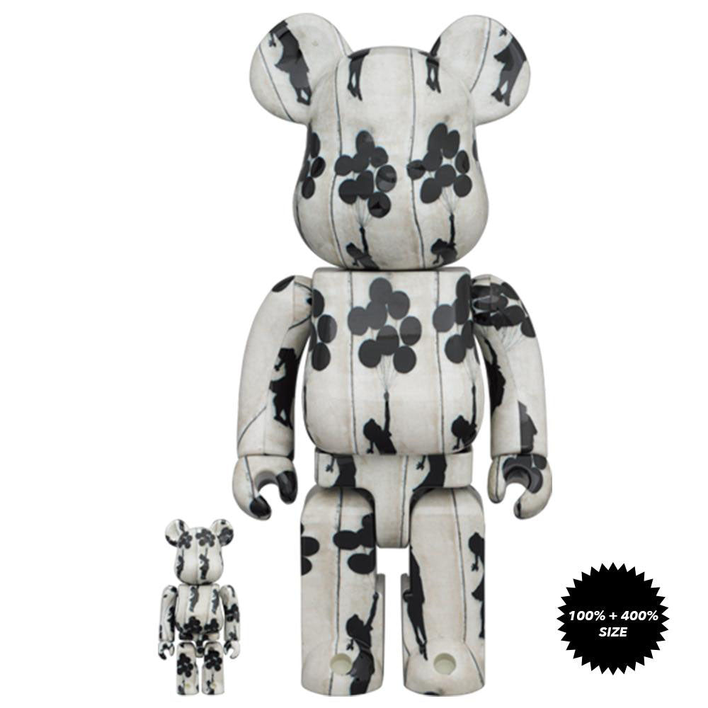 Banksy Flying Balloon Girl 100% + 400% Bearbrick Set by Medicom Toy