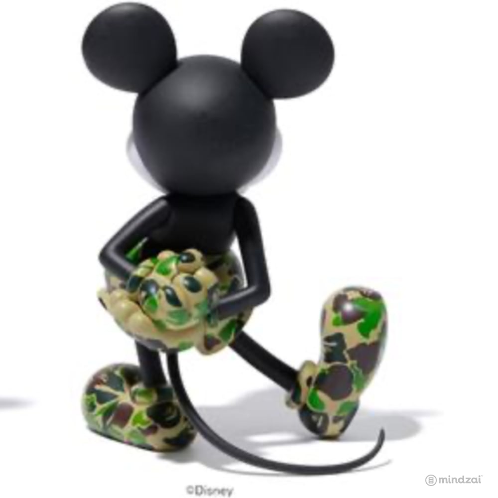 BAPE Mickey Mouse Vinyl Collectible Dolls VCD by Medicom Toy - Green