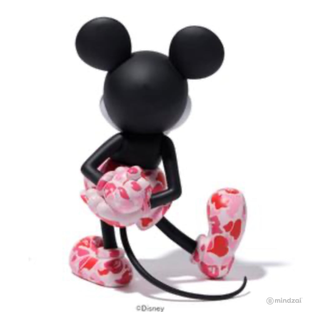 BAPE Mickey Mouse Vinyl Collectible Dolls VCD by Medicom Toy - Pink