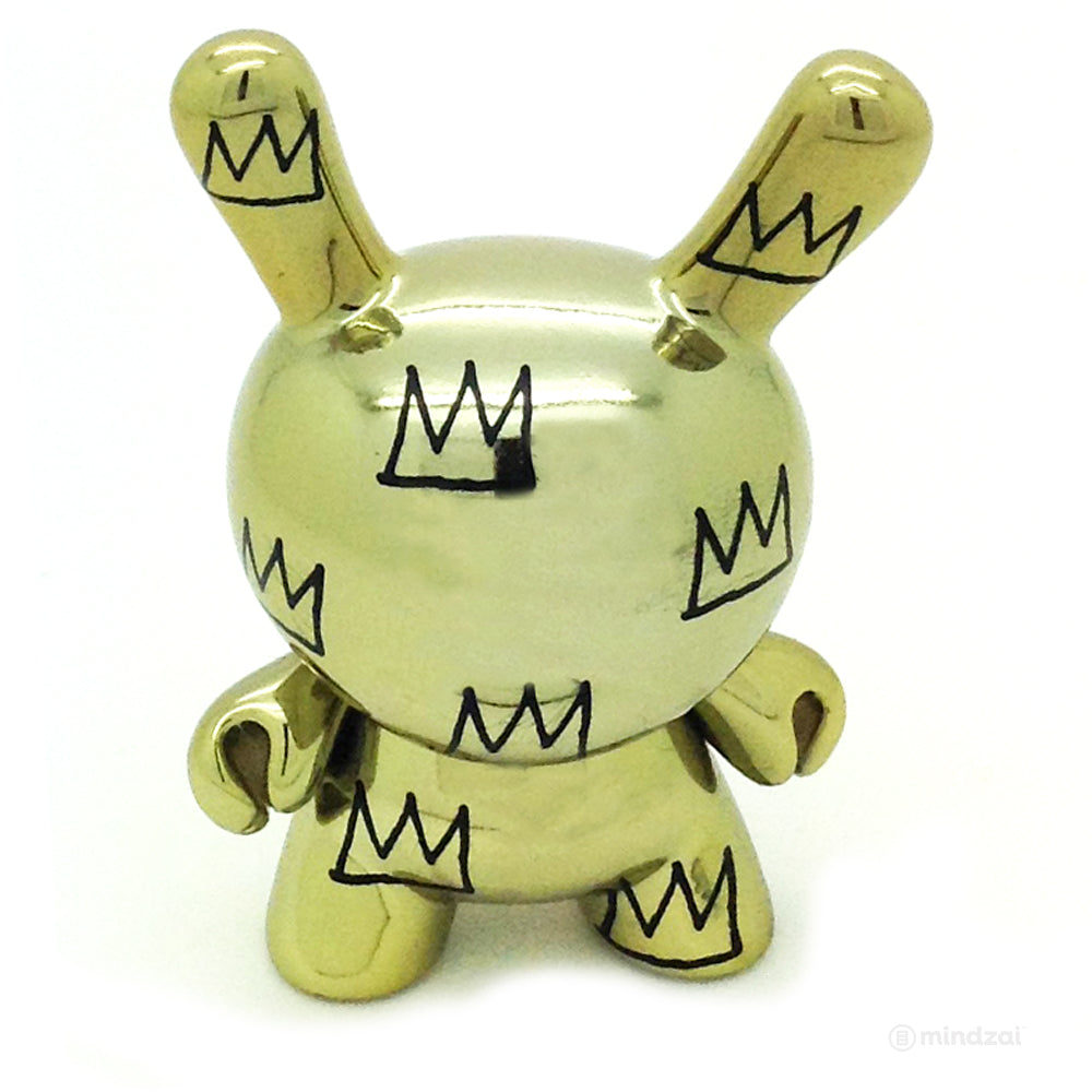 Jean Michel Basquiat Dunny by Kidrobot - Gold Crown Pattern (Case Exclusive)