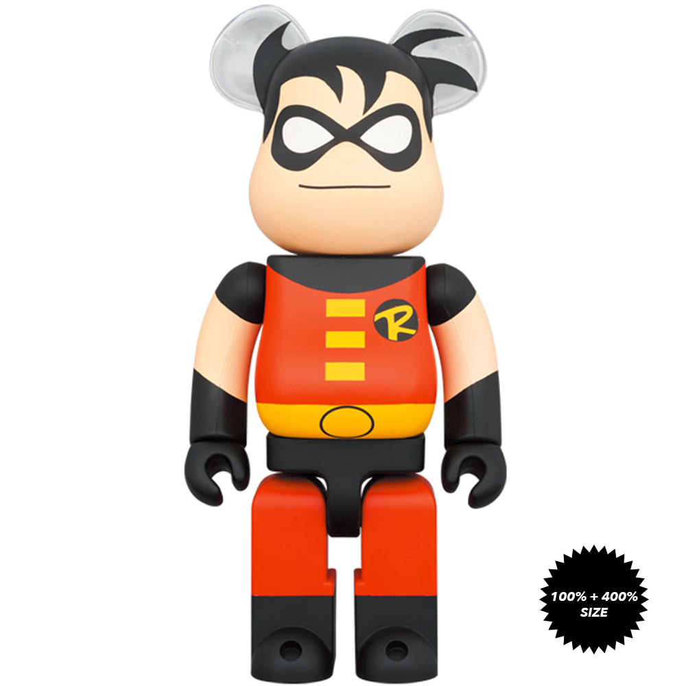 The New Batman Adventures Robin 100% + 400% Bearbrick Set by Medicom Toy