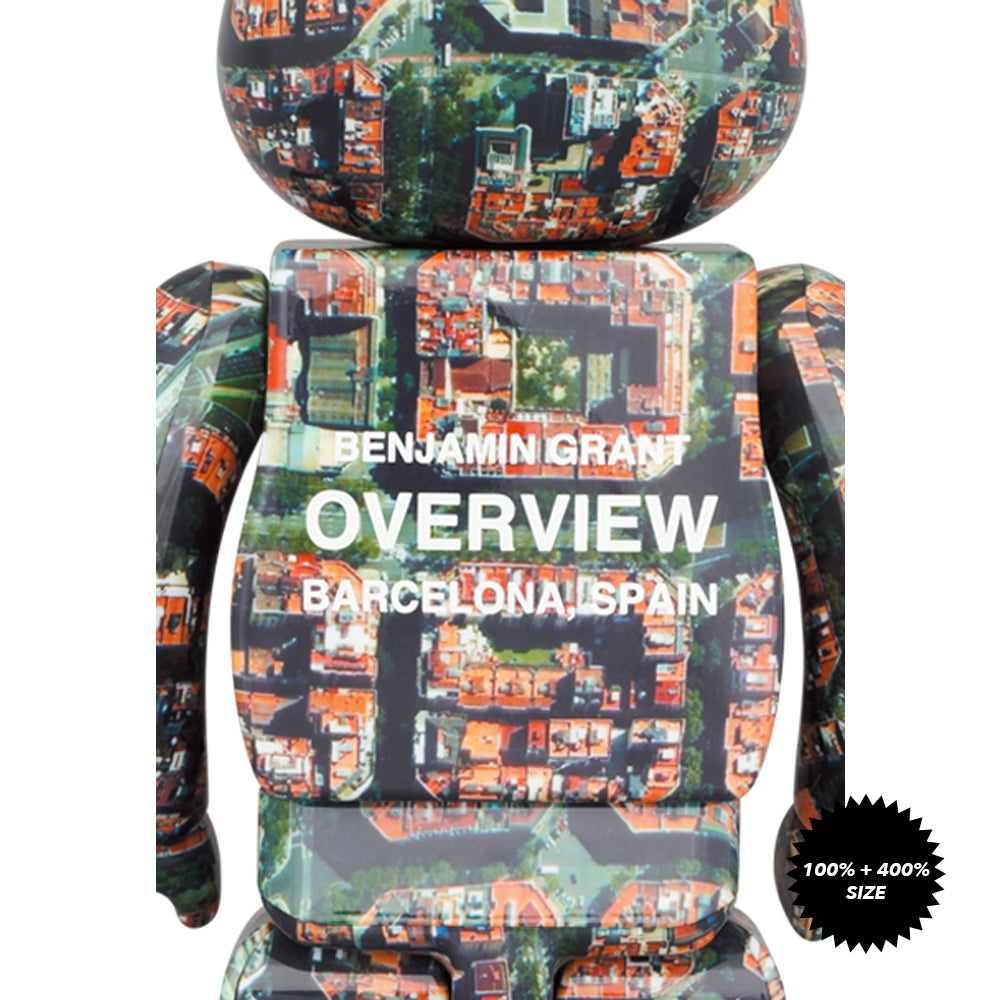 Benjamin Grant OVERVIEW Barcelona 100% + 400% Bearbrick Set by Medicom Toy