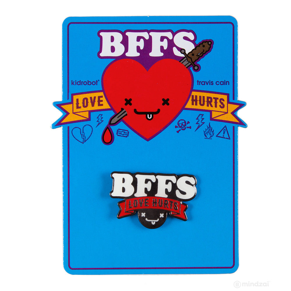 BFFS Logo Enamel Pin by Kidrobot x Travis Cain - Pre-order - Mindzai  - 1