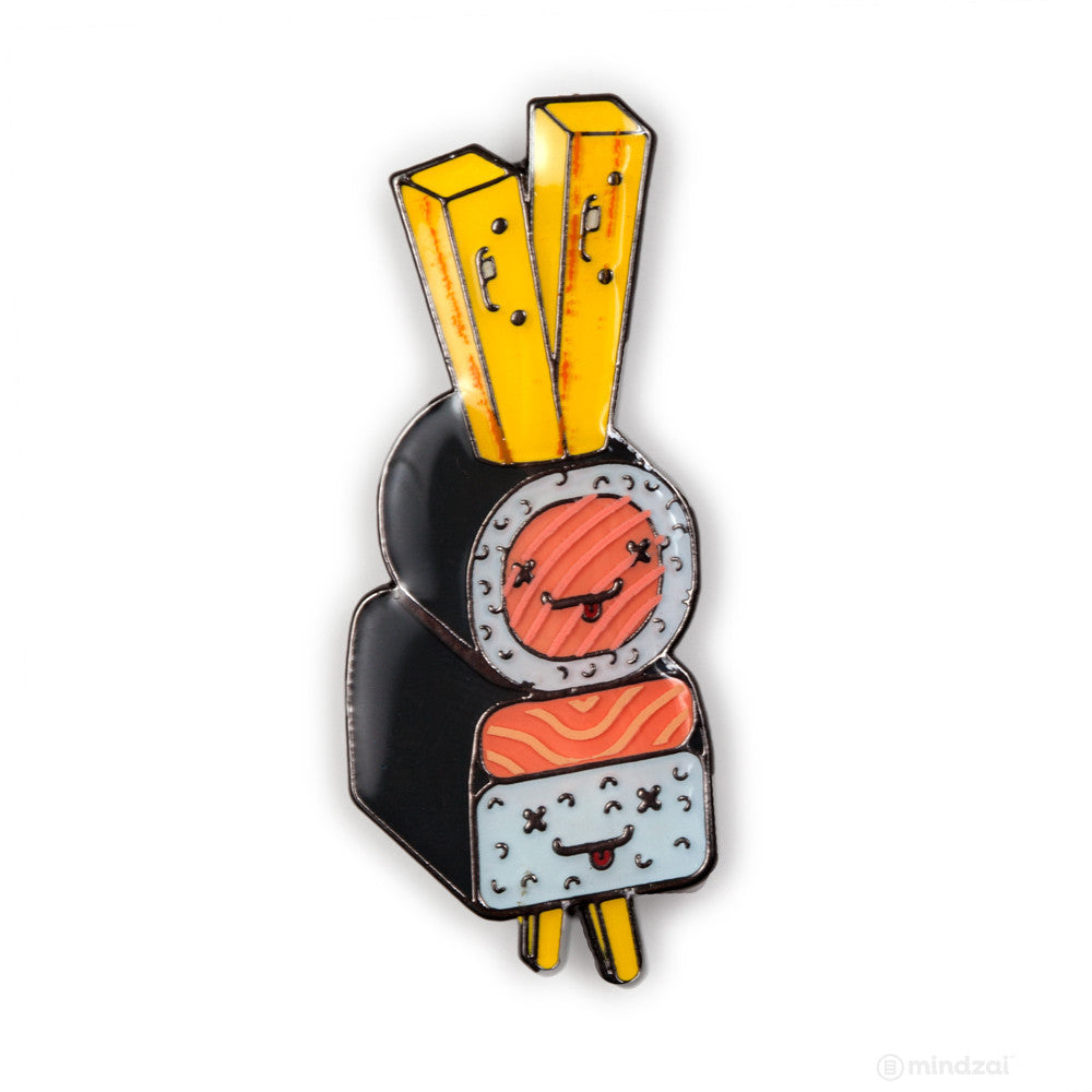 BFFS Slim, Nigri and Maki Sushi Enamel Pin by Kidrobot x Travis Cain - Pre-order - Mindzai  - 1