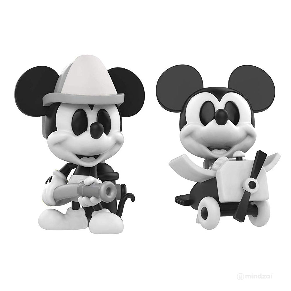 Disney Mickey's 90th Anniversary Mickey Mouse Mini 2-PK: Firefighter and Plane Crazy (Black and White)