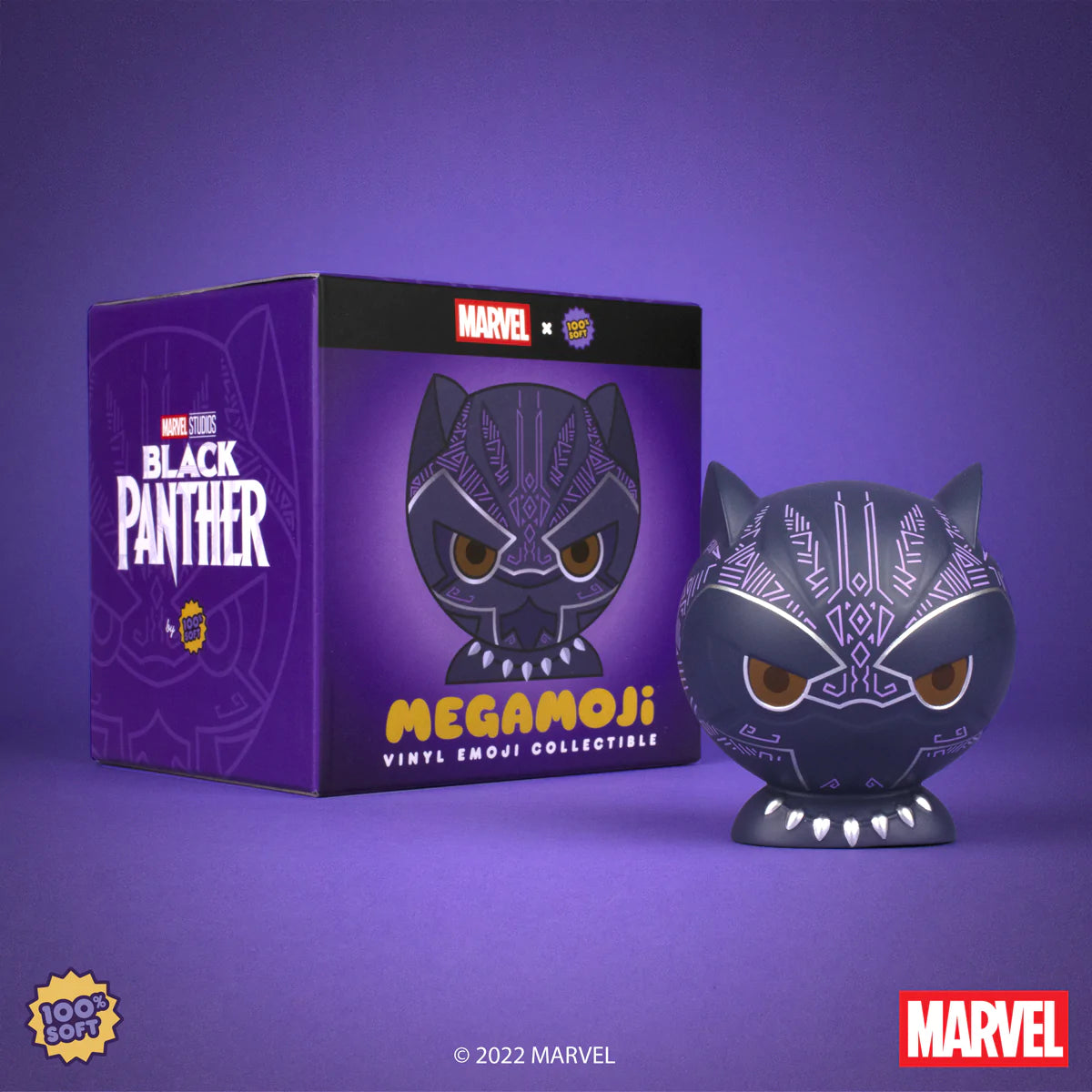 Black Panther MEGAMOJI Vinyl Bust by 100% Soft