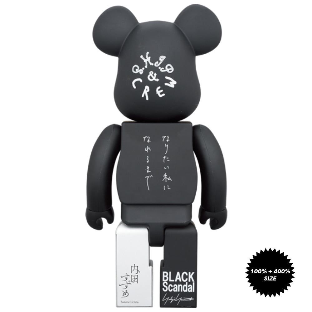 BLACK Scandal (Ver. 1 Ideal Self) Yohji Yamamoto × Suzume Uchida × S.H.I.P&crew 100% + 400% Bearbrick Set by Medicom Toy