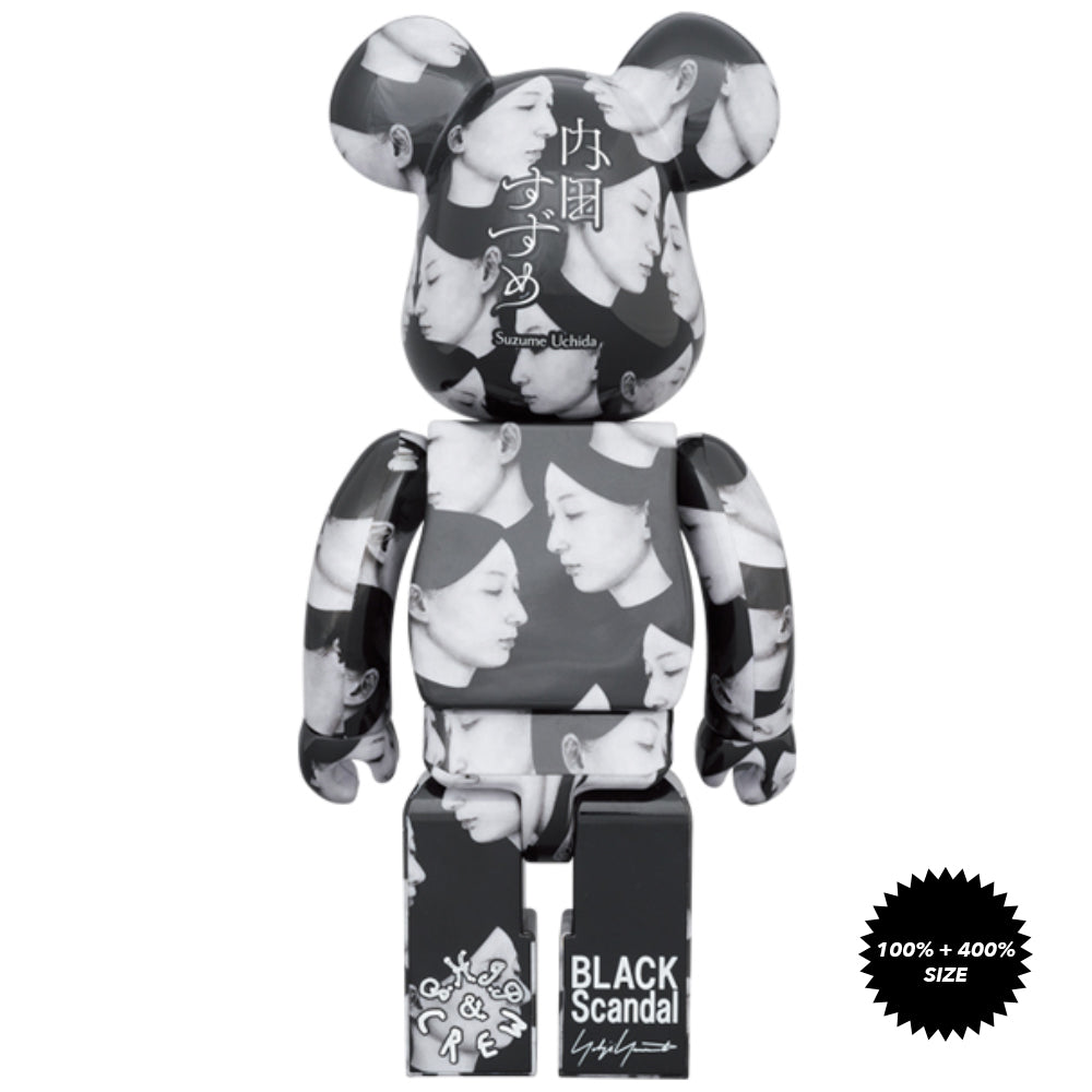 BLACK Scandal (Ver. 2 Multiple Selves) Yohji Yamamoto × Suzume Uchida × S.H.I.P&crew 100% + 400% Bearbrick Set by Medicom Toy