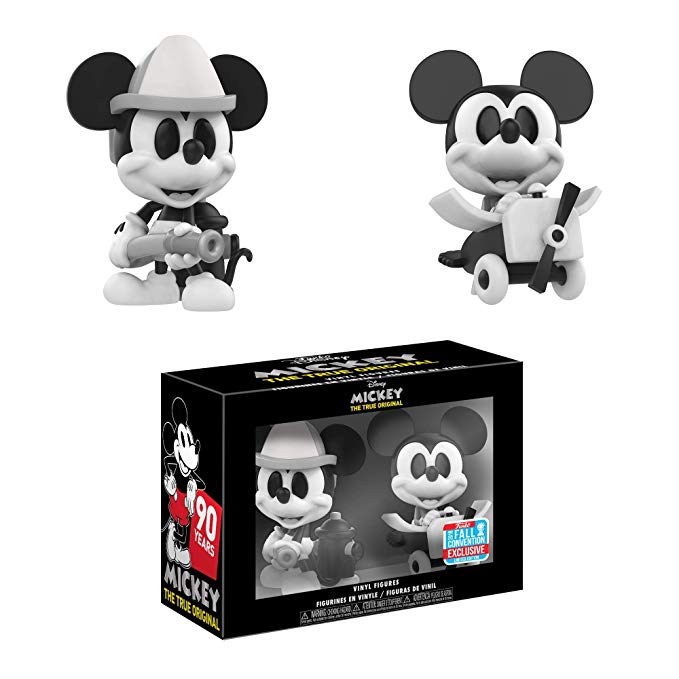 Disney Mickey's 90th Anniversary Mickey Mouse Mini 2-PK: Firefighter and Plane Crazy (Black and White)