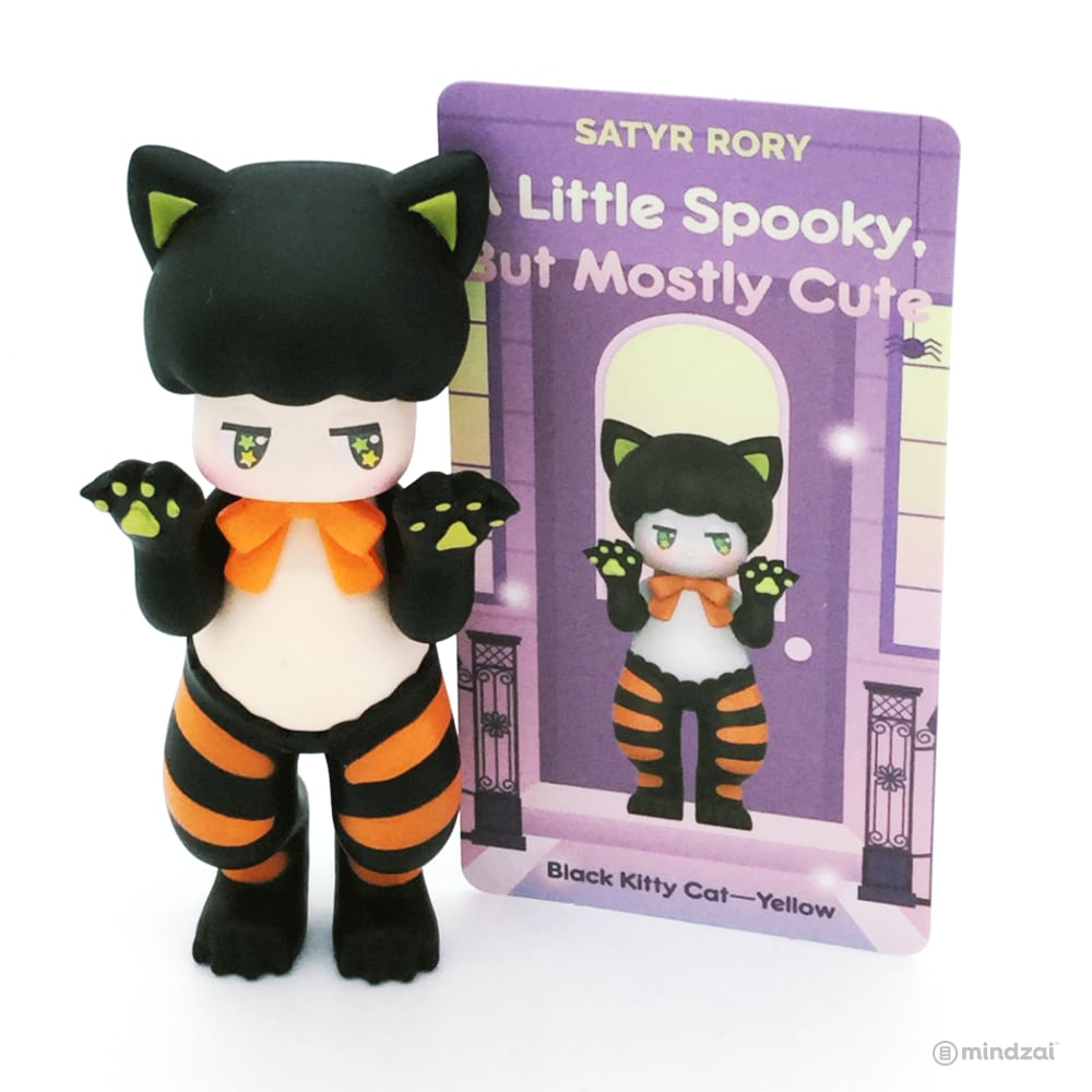 Satyr Rory A Little Spooky But Mostly Cute Series by Seulgie Lee x POP MART - Black Kitty Cat - Yellow