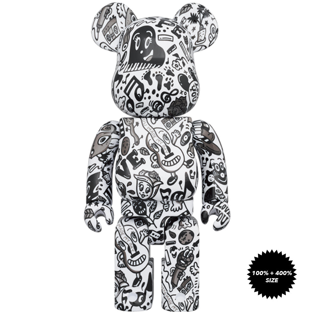 Chocomoo 100% + 400% Bearbrick Set by Medicom Toy