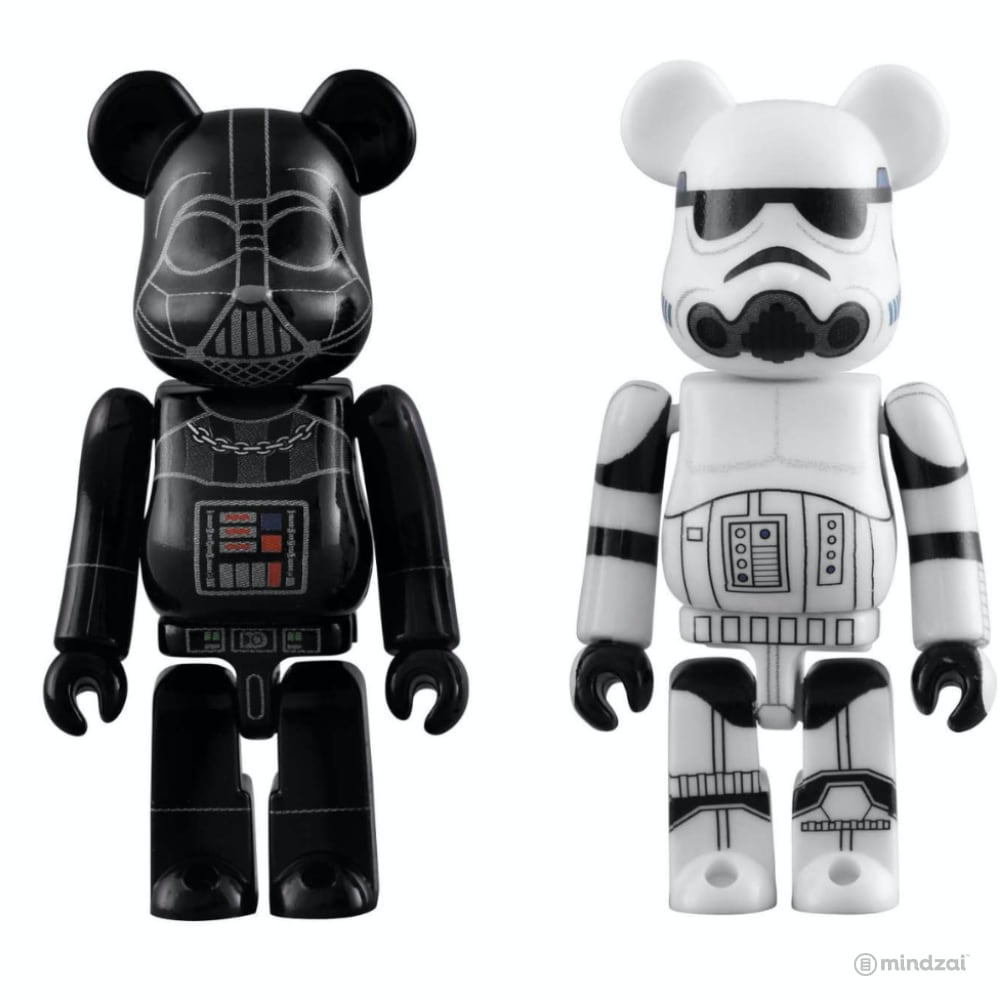 Star Wars Bearbrick: Darth Vader &amp; Stormtrooper 100% Figure 2-Pack Set by Medicom Toy