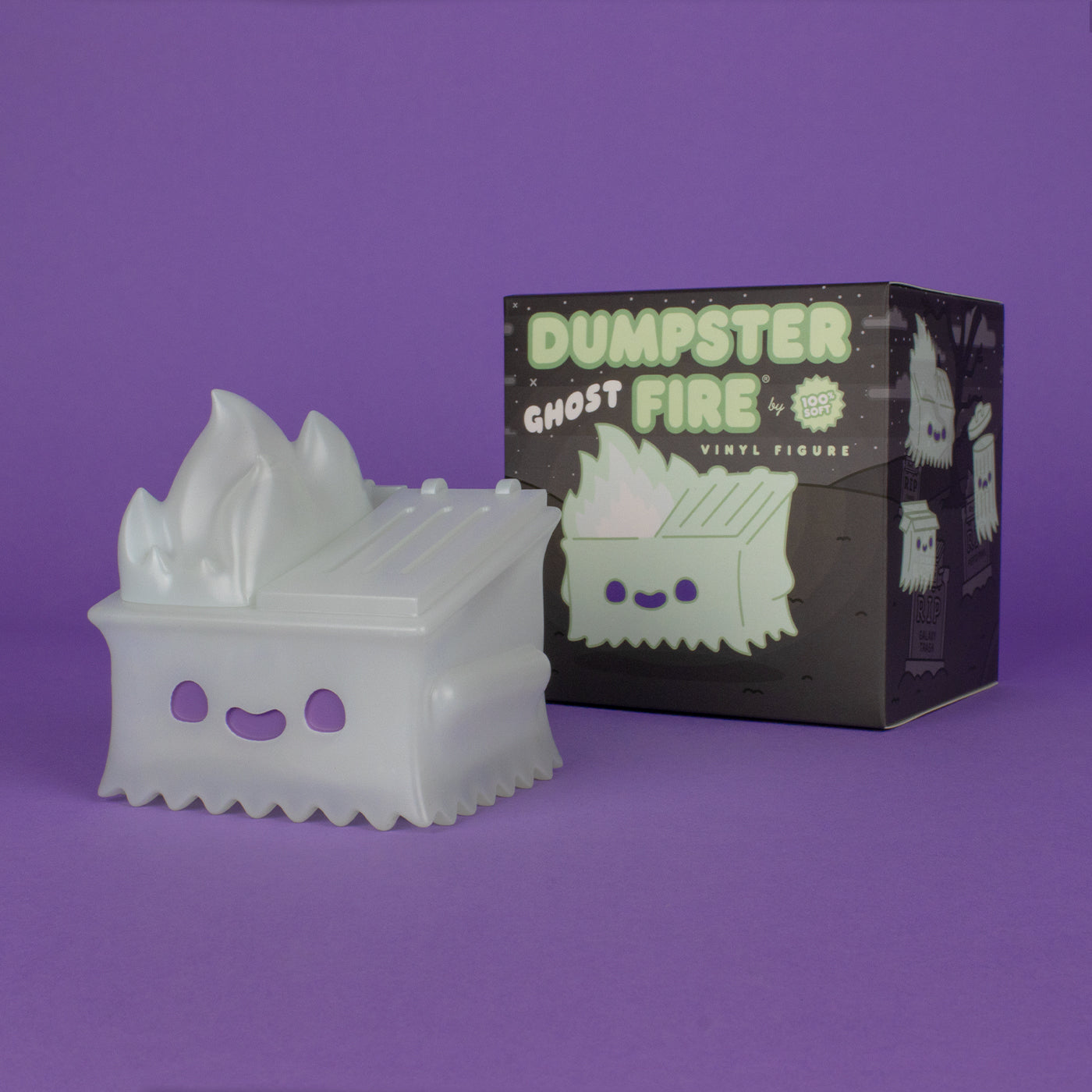 Dumpster Fire Ghost Vinyl Figure by 100% Soft