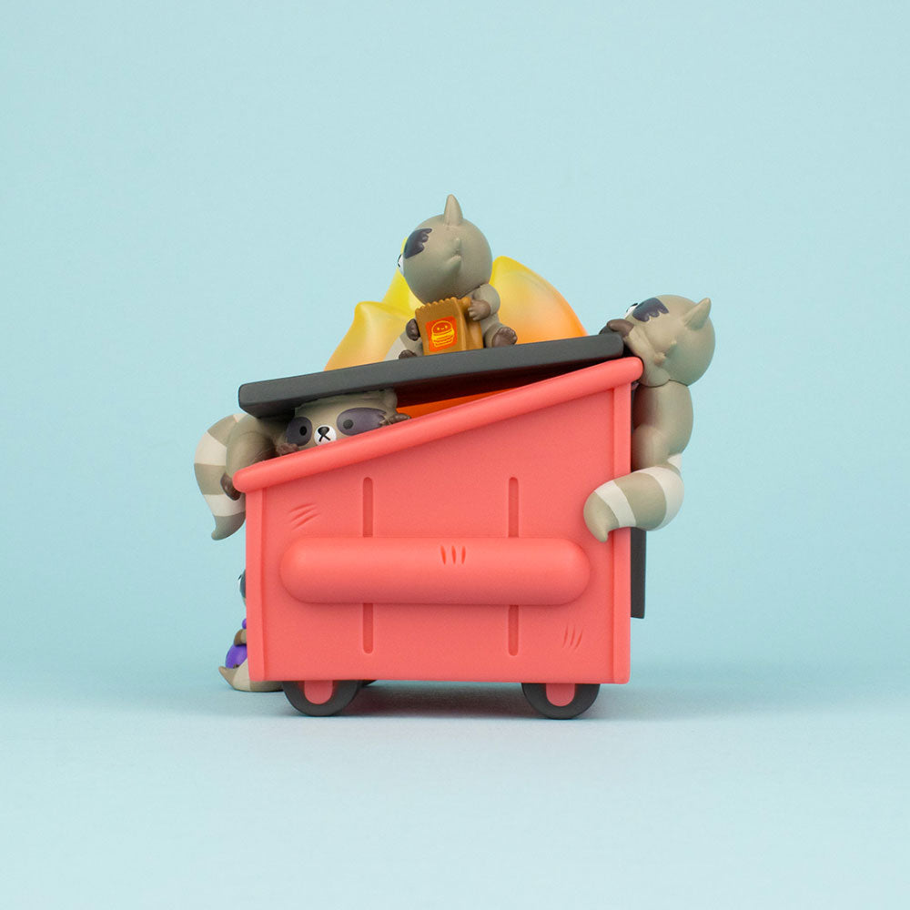 Dumpster Fire Trash Panda Vinyl Figure by 100% Soft
