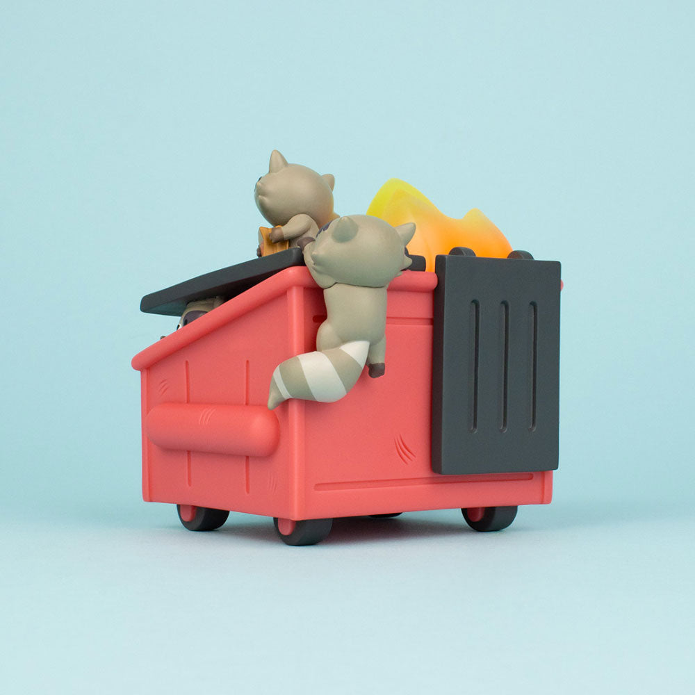 Dumpster Fire Trash Panda Vinyl Figure by 100% Soft