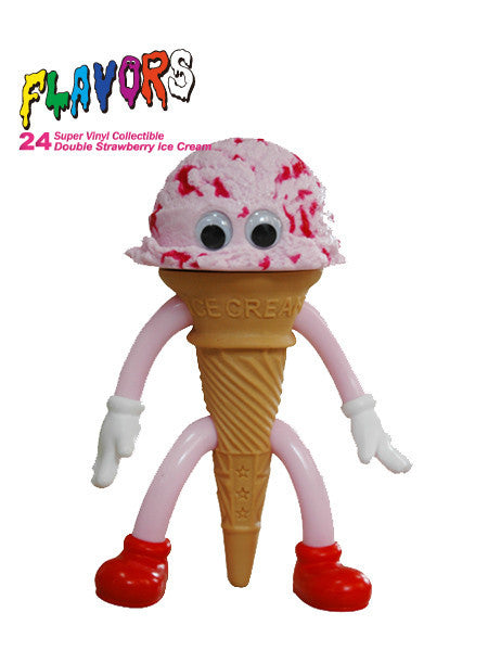 Double Strawberry Ice Cream Flavors Sofubi by Dune *Tokyo Treasures* - Mindzai  - 1