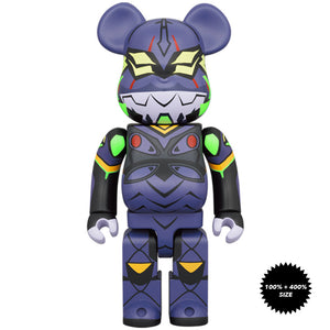 Evangelion Eva Unit 13 (New Paint Ver.) 100% + 400% Bearbrick Set by Medicom Toy
