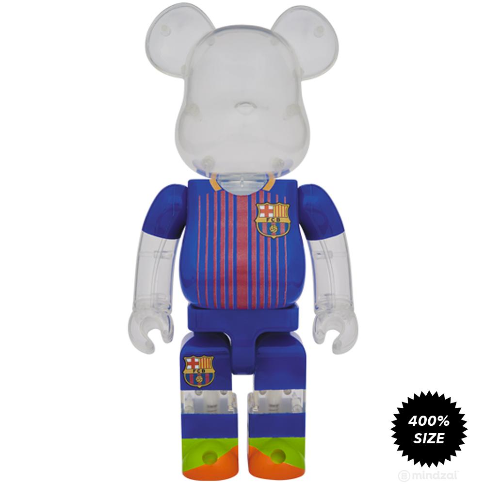 FC Barcelona 100% + 400% Bearbrick Set by Medicom Toy