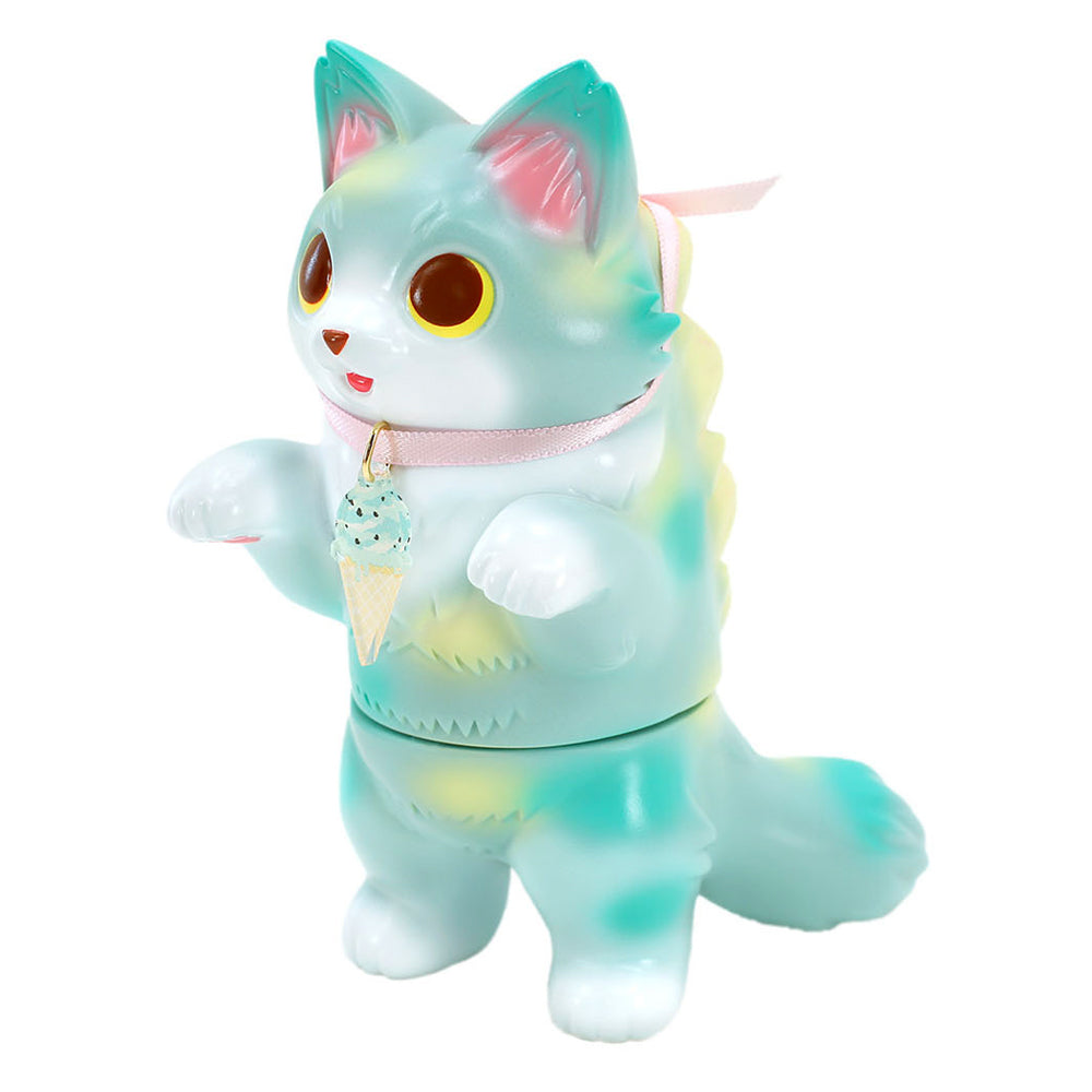 Fluffy Negora Mint Ice-cream Sofubi Art Toy by Konatsuya