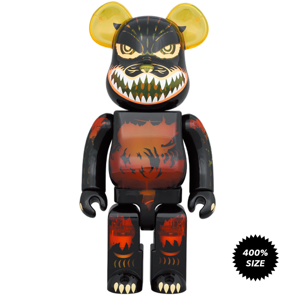 Godzilla from Godzilla vs Destoroyah (Meltdown: Clear Yellow Ver.) 400% Bearbrick by Medicom Toy