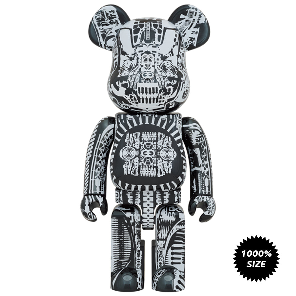 H.R. Giger Black Chrome Version 1000% Bearbrick by Medicom Toy