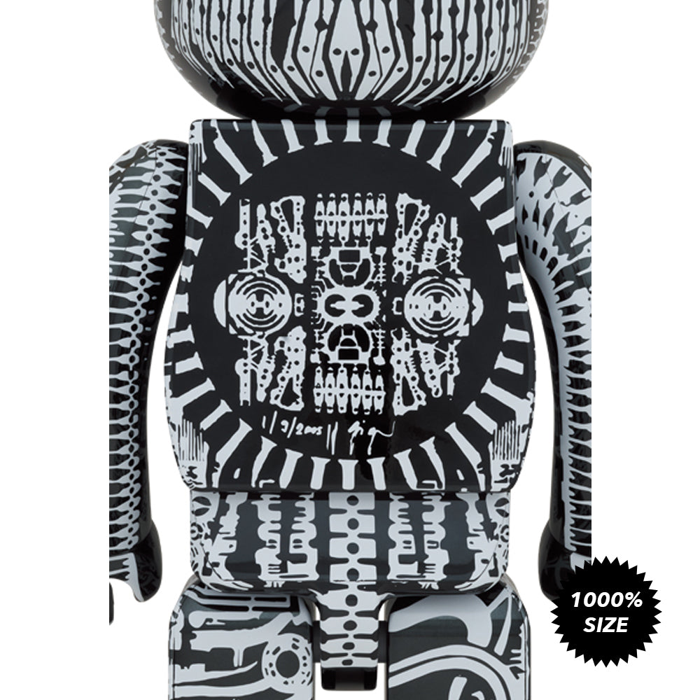 H.R. Giger Black Chrome Version 1000% Bearbrick by Medicom Toy