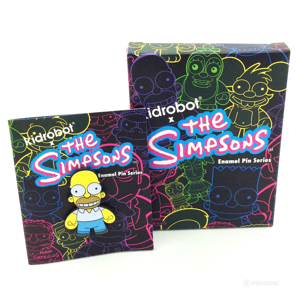 The Simpsons Enamel Blind Box Pin Series by Kidrobot - Homer Simpson