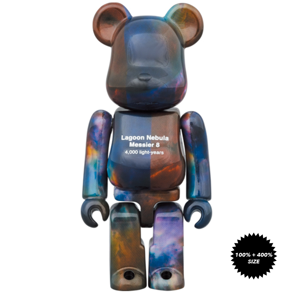 Hubble Space Telescope Lagoon Nebula (Messier 8) 100% + 400% Bearbrick Set by Medicom Toy