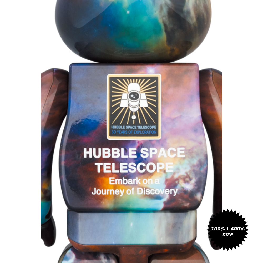 Hubble Space Telescope Lagoon Nebula (Messier 8) 100% + 400% Bearbrick Set by Medicom Toy