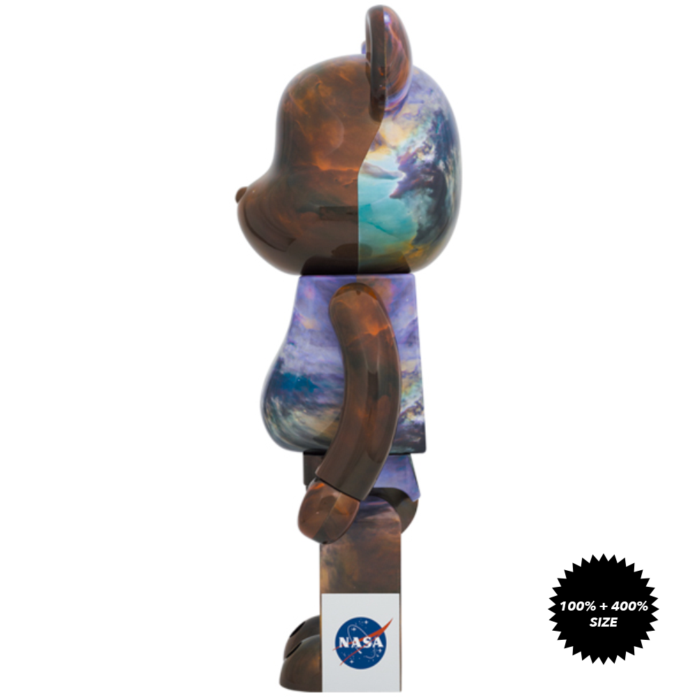 Hubble Space Telescope Lagoon Nebula (Messier 8) 100% + 400% Bearbrick Set by Medicom Toy