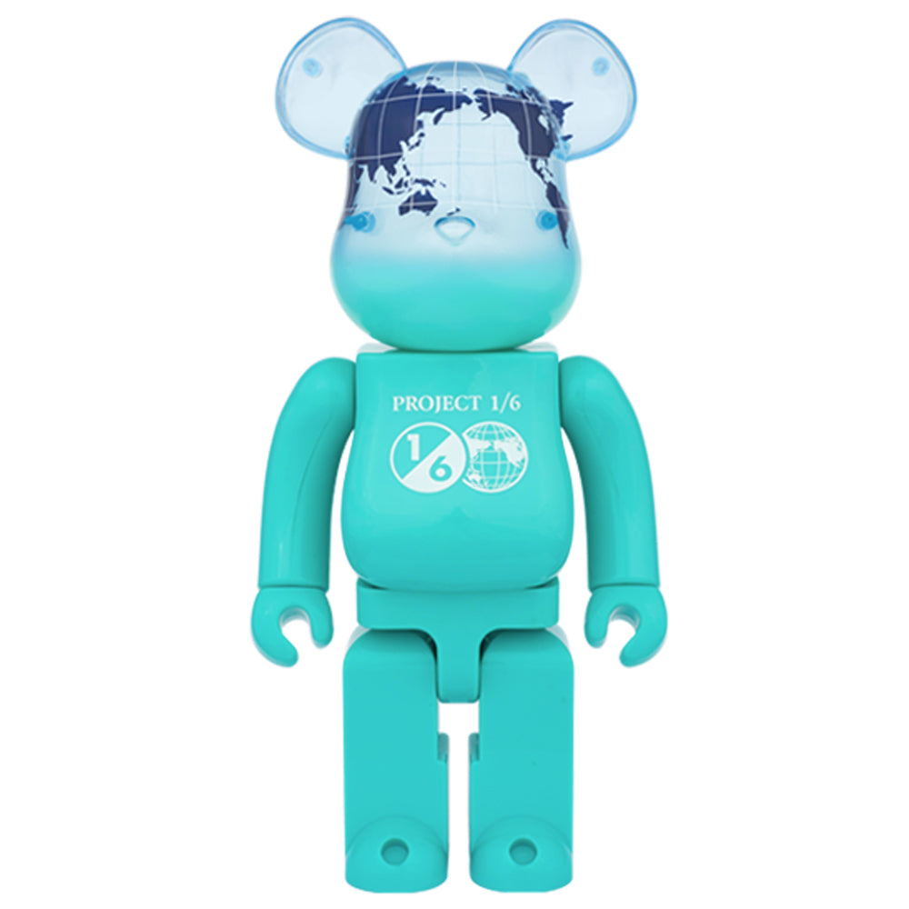 Earth (Ocean Blue Ver.) 400% Bearbrick by Medicom Toy x Project 1/6