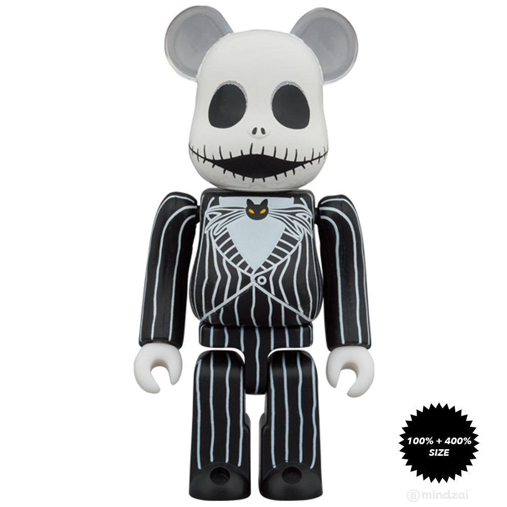 Jack Skellington 100% + 400% Bearbrick Set by Medicom Toy